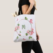 Rosa Blume Tasche (Von Nahem)
