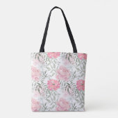 Rosa Blume Tasche (Rückseite)