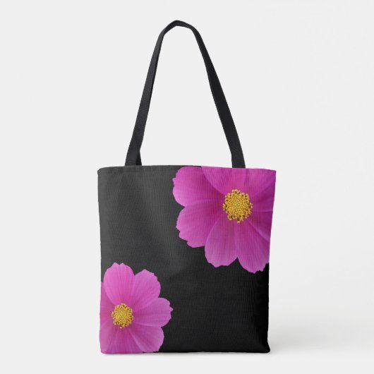 Rosa Blume Tasche (Rückseite)