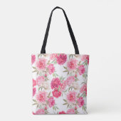 Rosa Blume Tasche (Rückseite)