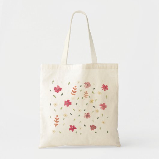 Rosa Blume Tasche (Vorne)