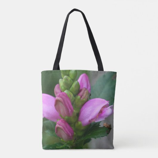 Rosa Blume Tasche (Rückseite)