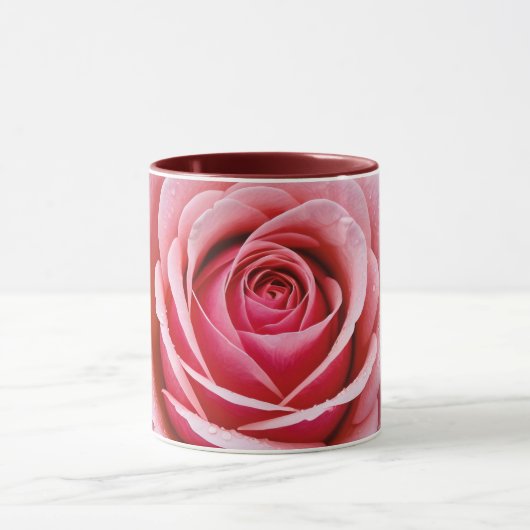 Rosa Blume Tasse (Zentrum)
