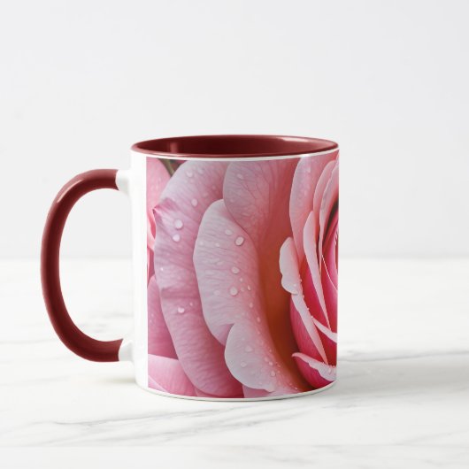 Rosa Blume Tasse (Links)