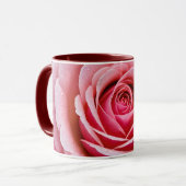 Rosa Blume Tasse (Vorderseite Links)