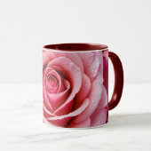 Rosa Blume Tasse (VorderseiteRechts)