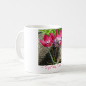 Rosa Blume Tasse (Vorderseite Links)