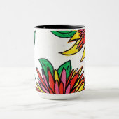 Rosa Blume Tasse (Zentrum)