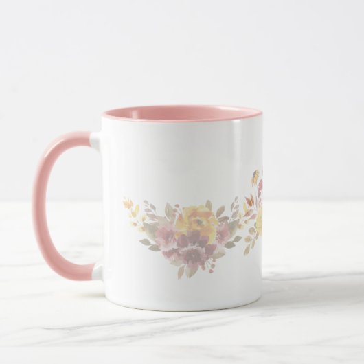 Rosa Blume Tasse (Links)