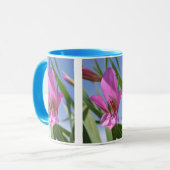 Rosa Blume Tasse (Vorderseite Links)