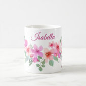 Rosa Blume Tasse (Mittel)