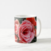 Rosa Blume Tasse (VorderseiteRechts)