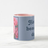 Rosa Blume Tasse (Zentrum)