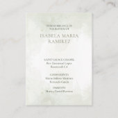 Rosa Blume Taufe Grün Gedenkkarte Visitenkarte (Rückseite)