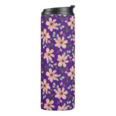 Rosa Blume Thermosbecher (Nach links gedreht)