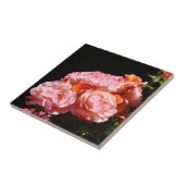 Rosa Blume Tile Ceranic Art Keepake Box Fliese (Seite)