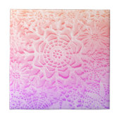 Rosa Blume Tile Fliese (Vorderseite)