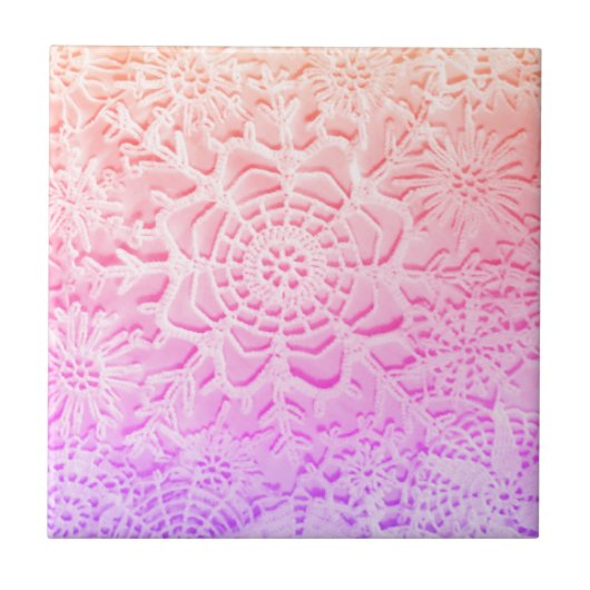 Rosa Blume Tile Fliese (Vorderseite)