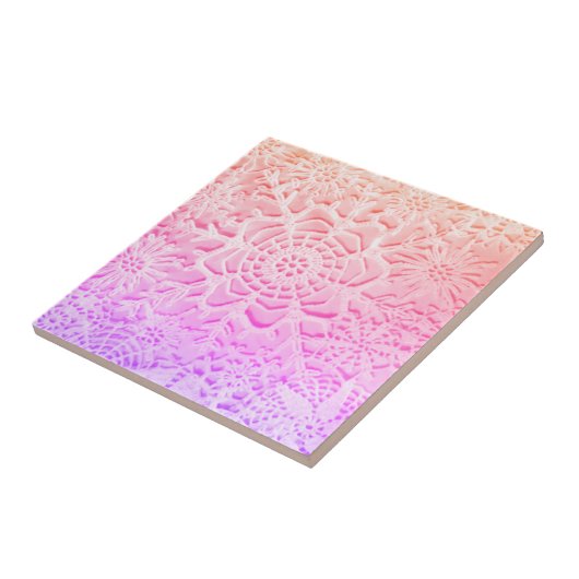 Rosa Blume Tile Fliese (Seite)