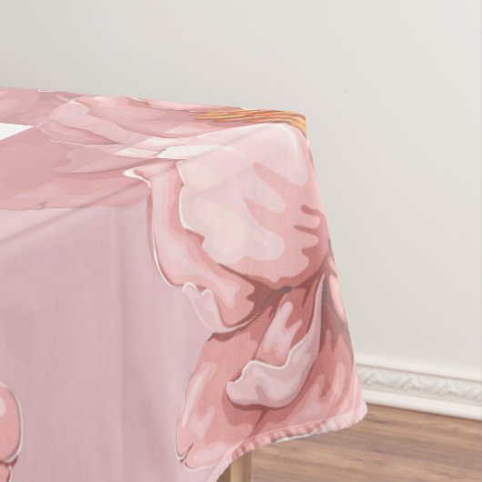 Rosa Blume Tischdecke (Beispiel)