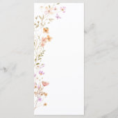 Rosa Blume Tischdekor für das Hochzeitmenü Menükarte (Rückseite)