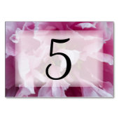 Rosa Blume Tischnummern (Vorderseite)