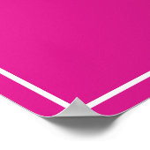 Rosa Blume Tischset Poster (Ecke)