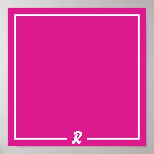 Rosa Blume Tischset Poster (Vorne)