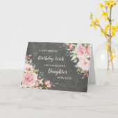 Rosa Blume Tochter Geburtskarte Karte (Gelbe Blume)