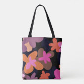 Rosa Blume Totbeutel Tasche (Rückseite)