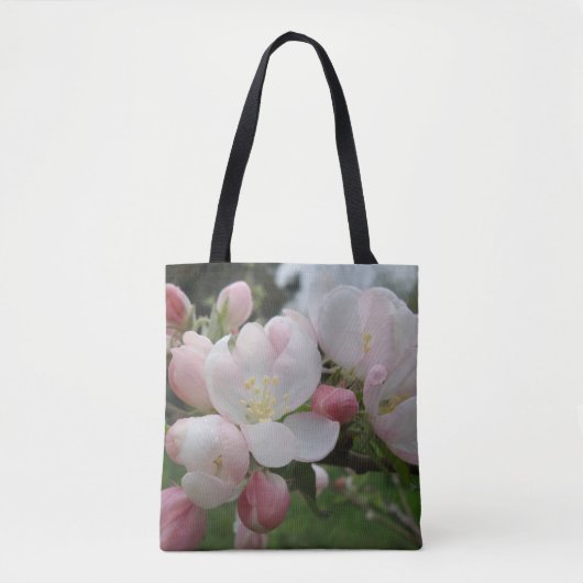 Rosa Blume Totbeutel Tasche (Vorderseite)