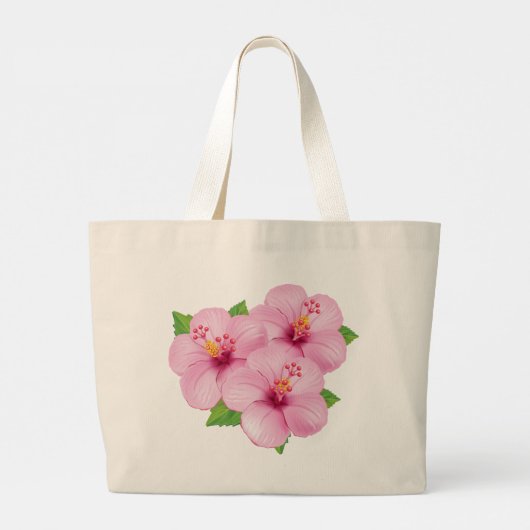 Rosa Blume Tote Tasche (Rückseite)