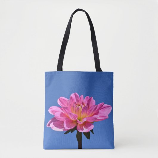 Rosa Blume Tote Tasche (Vorderseite)