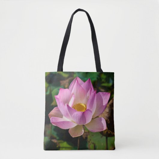 Rosa Blume Tote Tasche (Vorderseite)