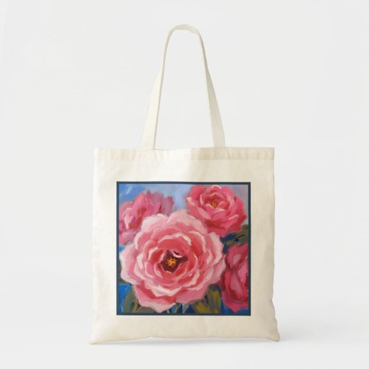 Rosa Blume Tragetasche (Vorne)