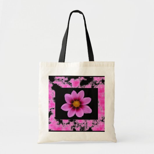 Rosa Blume Tragetasche (Vorne)