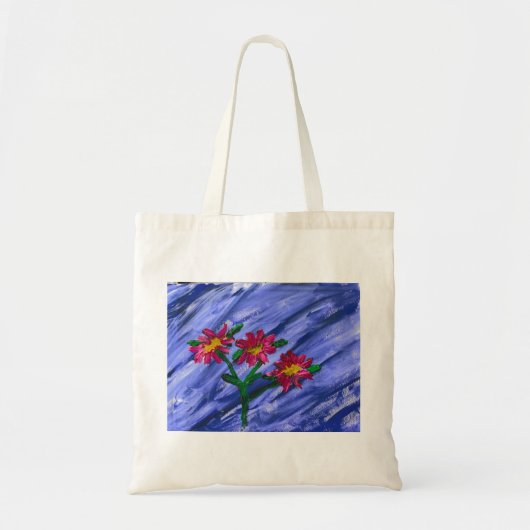 Rosa Blume Tragetasche (Vorne)