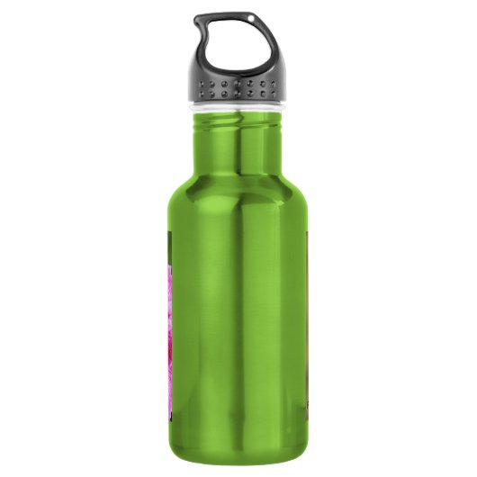 Rosa Blume Trinkflasche (Rückseite)