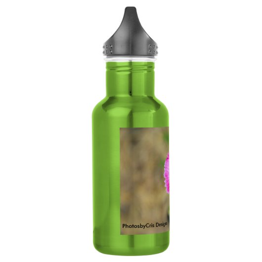 Rosa Blume Trinkflasche (Links)