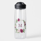 Rosa Blume Trinkflasche (Vorne)