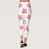 Rosa Blume tropisch Leggings (Rückseite)