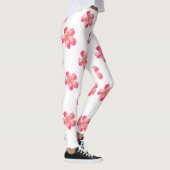 Rosa Blume tropisch Leggings (Rechts)