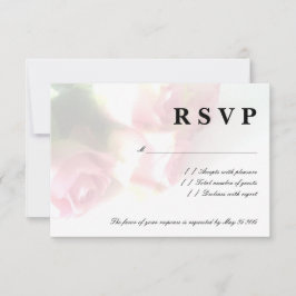 Rosa Blume UAWG Hochzeitkarten RSVP Karte