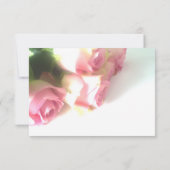 Rosa Blume UAWG Hochzeitkarten RSVP Karte (Rückseite)