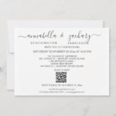 *~* Rosa Blume UAWG QR AR26 Blumenmuster Einladung (Rückseite)