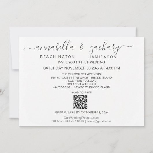 *~* Rosa Blume UAWG QR AR26 Blumenmuster Einladung (Rückseite)