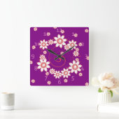 Rosa Blume Uhren (Zuhause)