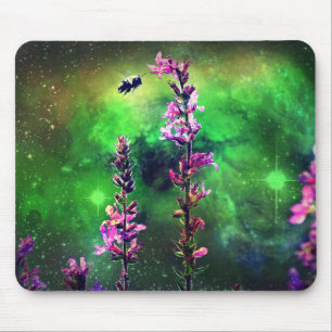 Rosa Blume und Bienen gegen die Welt Mousepad