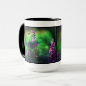 Rosa Blume und Bienen gegen die Welt Tasse (Vorderseite Links)