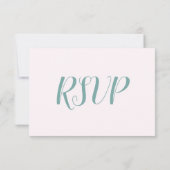 Rosa Blume und Blätter Antwortkarte UAWG RSVP Karte (Rückseite)